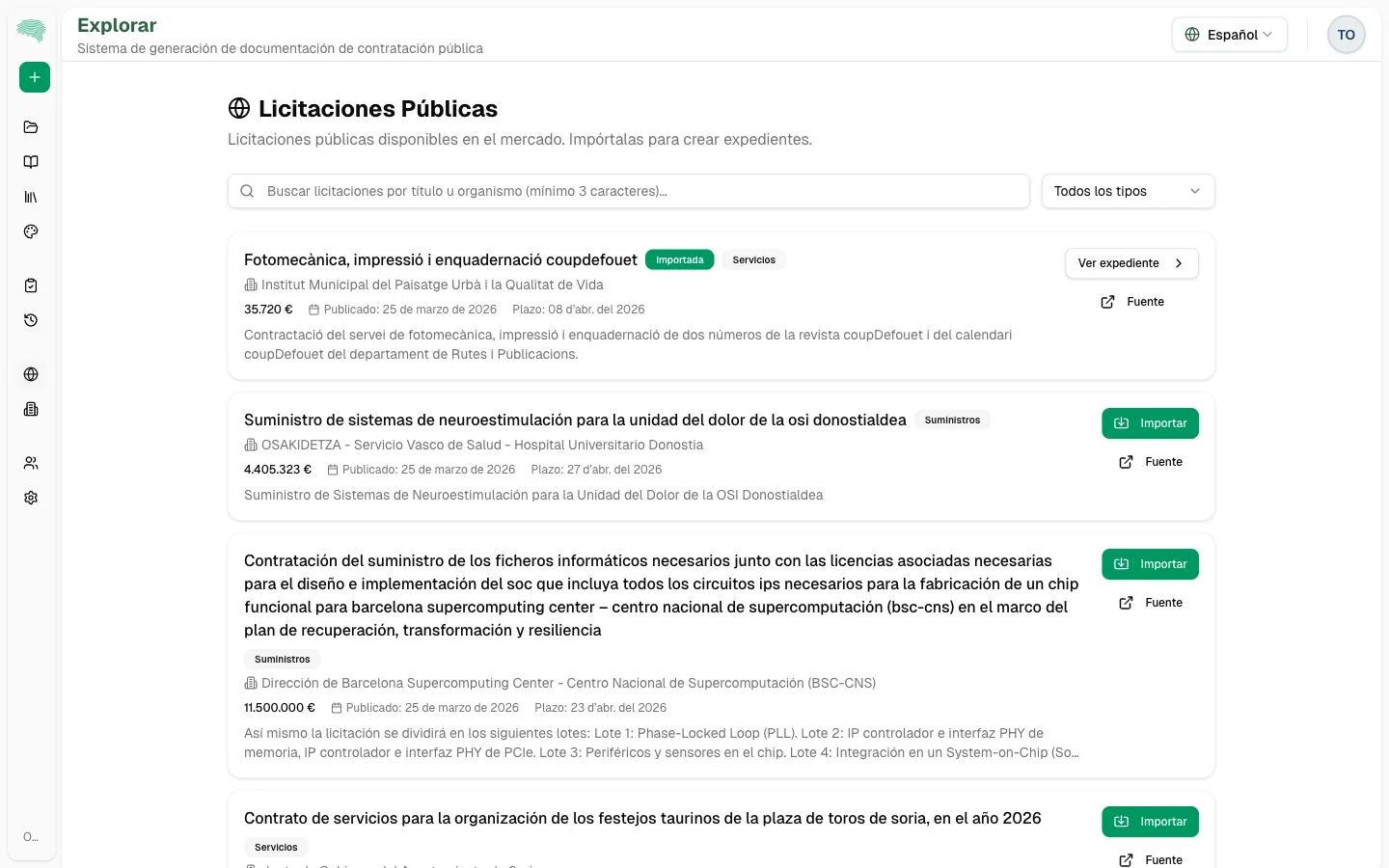 Evaluación de ofertas